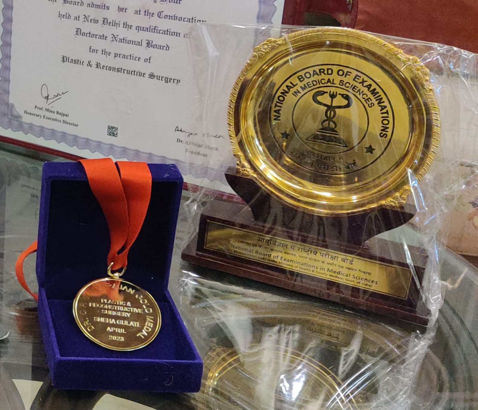CR Sundarajan Gold Medal : National topper NBE